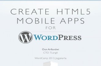 Create HTML5 Mobile Apps for WordPress Site