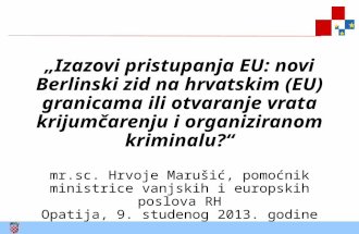 Izazovi pristupanja EU - Hrvoje Marušić