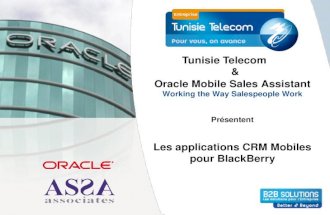 Les Applications CRM mobile Tunisie Telecom Pour BlackBerry
