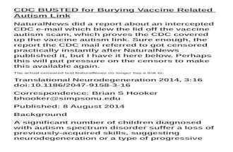 Cdc busted for burying vaccine related autism link