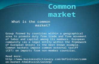 Common market