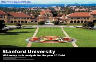 Stanford university MBA essay topic analysis 2013 – 2014