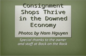 Consignment shops thrive in the downed economy