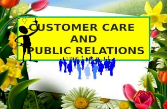 Customer care n public relations