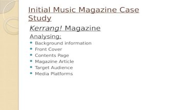 Initial music magazine case study yello