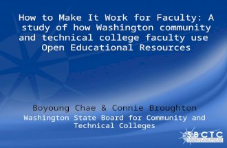 How to Make OER Work for Faculty