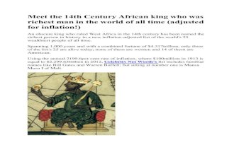 Meet the 14th century african king who was richest man in the world of all time