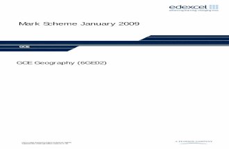 Jan 2009 Geog Investigation Mark Scheme
