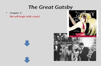 The great gatsby  chapter 1