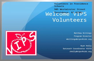 VIPS Volunteer Orientation