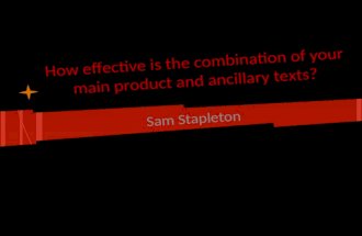 Sam   how effective is the combination of your main product and ancillary