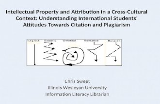 Intellectual Property and Attribution in a Cross-Cultural Context: Understanding International Students' Attitudes Towards Citation and Plagiarism