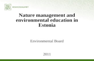 Environmental educ. in est