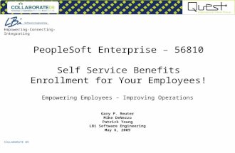 Self Service Benefits Enrollment - Collaborate '09