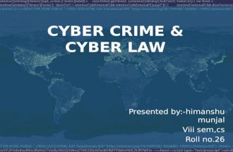 cyber crime & cyber law