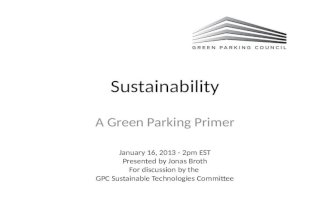 Sustainability: A Primer