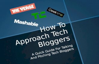 How to Approach Tech Bloggers