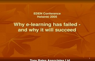 Why e-learning has failed - and why it will succeed