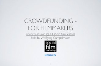 Crowdfunding for filmmakers (K3)