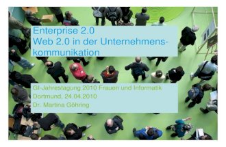 Enterprise 2.0 - Web 2.0 in der Unternehmenskommunikation und -kollaboration