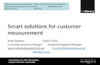 Smart Solutions to Customer Measurement