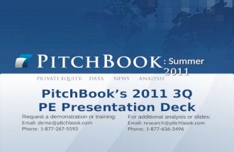 PitchBook Private Equity Presentation Deck 3Q 2011