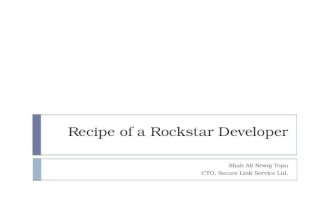 Recipe of a rockstar developer