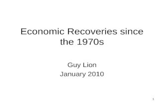 Economic Recoveries since the 1970s