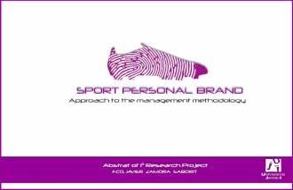 Abstrat of  Research Project about  Sport Personal Brand