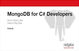 Mongo db for c# developers