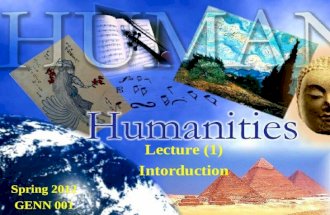 GENN001 Humanities lec.1
