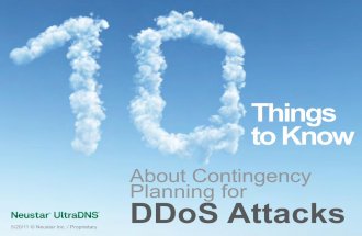 10 Things to Know About Contingency Planning for DDoS Attacks