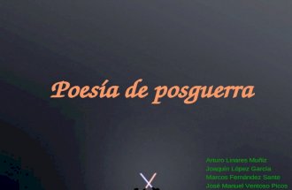 Poesia De Posguerra Y Novisimos