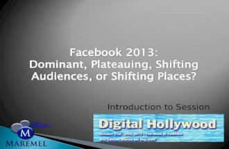 Facebook 2013: Dominant, Plateauing, Shifting Audience, and Shifting Places
