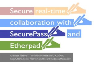 Secure real-time collaboration with SecurePass and Etherpad