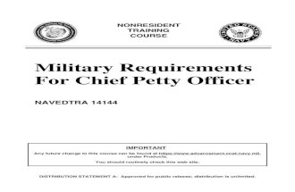 CPO MANAGEMENT INFO (E7 Bibs Chapter 4 of Mil Reqs for CPO) NAVEDTRA 14144