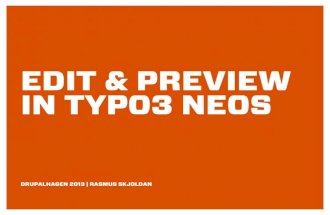 Drupalhagen 2013: Edit & Preview in TYPO3 Neos