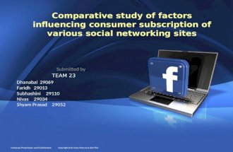 Comparative study of factors influencing consumer subscription of