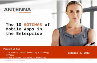 10 Gotchas of Mobile Apps in the Enterprise