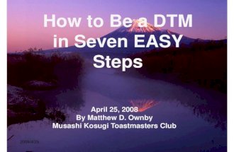 DTM In Seven Easy Steps