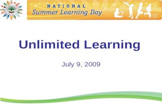 “Unlimited Learning” Event for National Summer Learning Day 2009