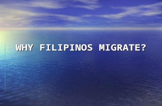 Why filipinos migrate