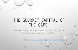 The gourmet capital of the cape