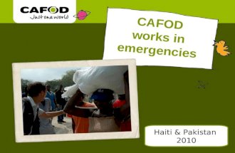 CAFOD works in emergencies