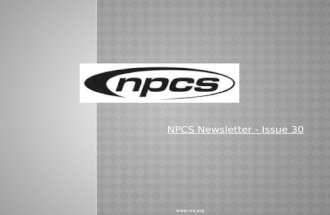 Npcs newsletter 30  - niir.org