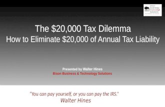 The $20,000 Tax Dilemma: How to Eliminate $20,000 of Annual Tax Liability