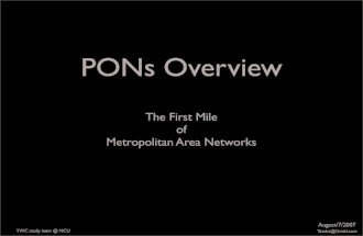 PONs overview