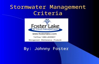 Stormwater management criteria