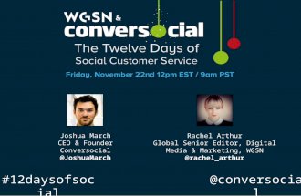 Webinar: The 12 Days of Social Customer Service: Preparing for the Holiday Social Media Surge