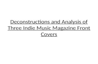 Deconstructions of Indie Music Magazine Front Covers